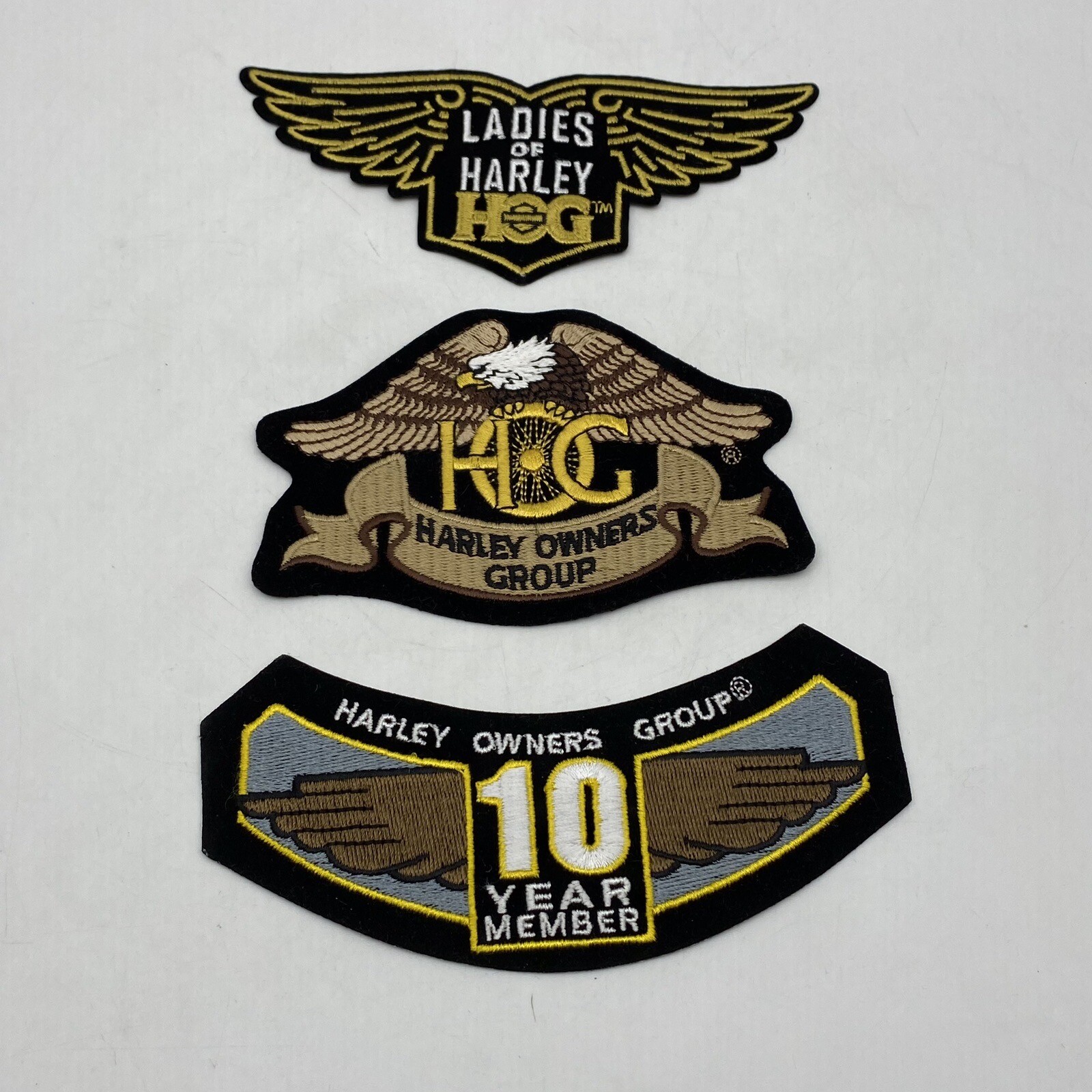 LADIES of HARLEY DAVIDSON OWNERS GROUP HOG, LOH MEMBER CHAPTER, 10 YEAR PATCH