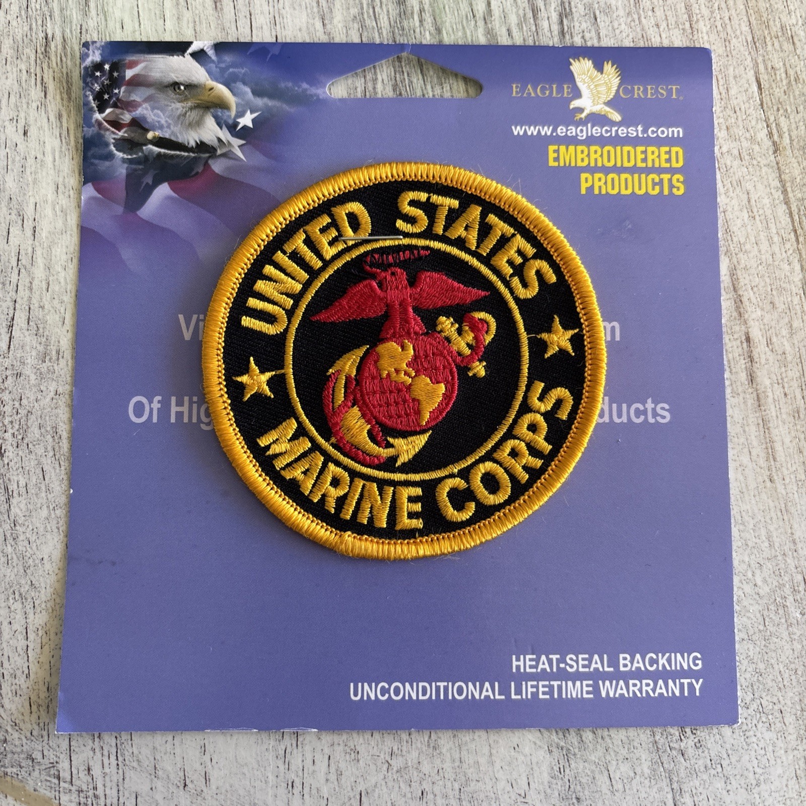USMC Embroidered Iron On Patch United States Marine Corps 3" ROUND