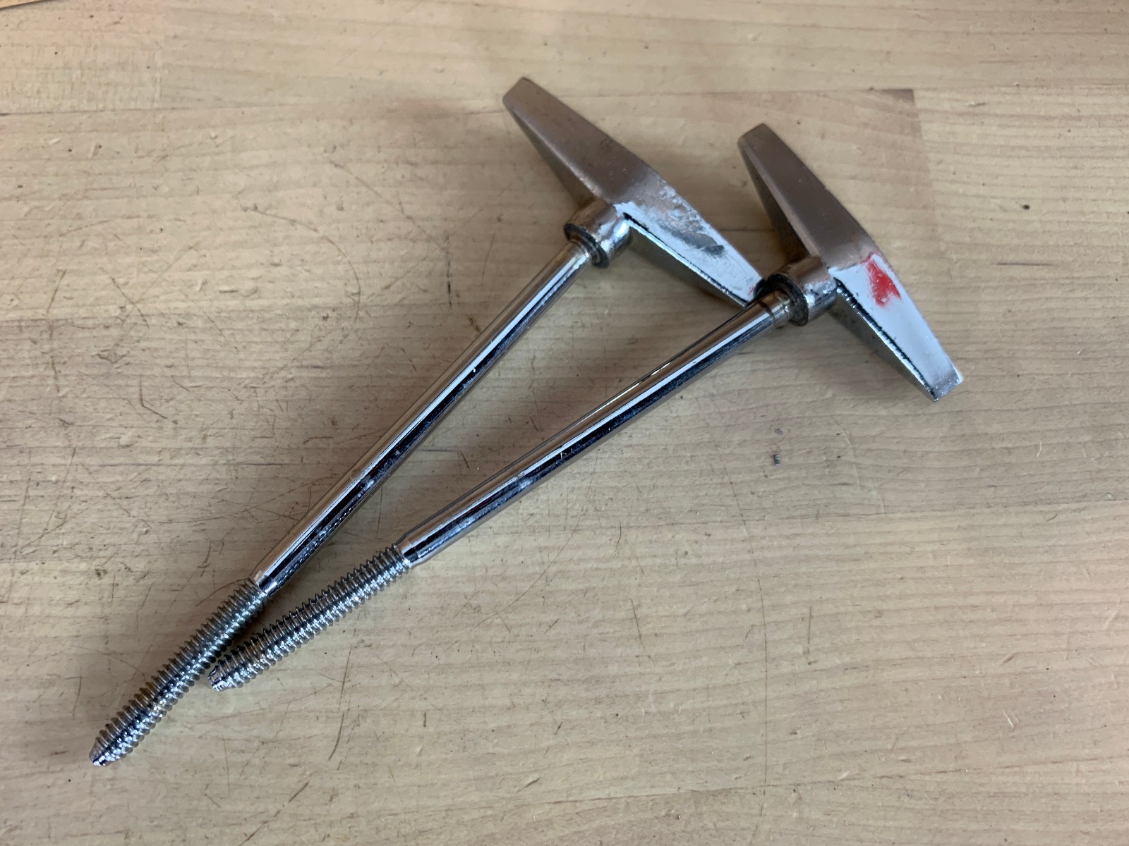 YAMAHA Lot of 2x Bass Kick Drum 4" TENSION T-ROD Parts 70s 80s Vtg 8000 9000 MIJ