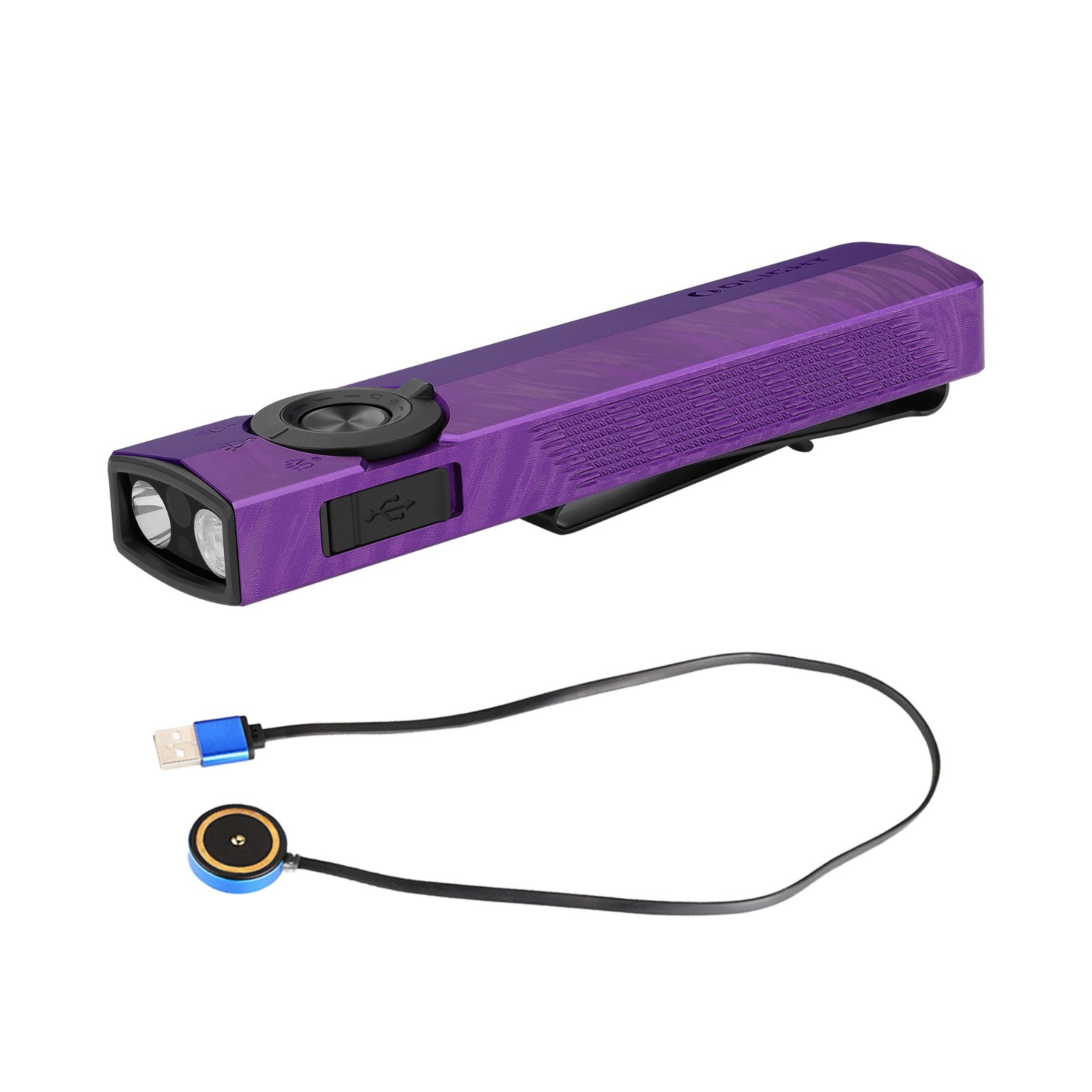Olight ArkPro 1500 Lumen EDC Flashlight with UV Light & Green Laser (Nebula)