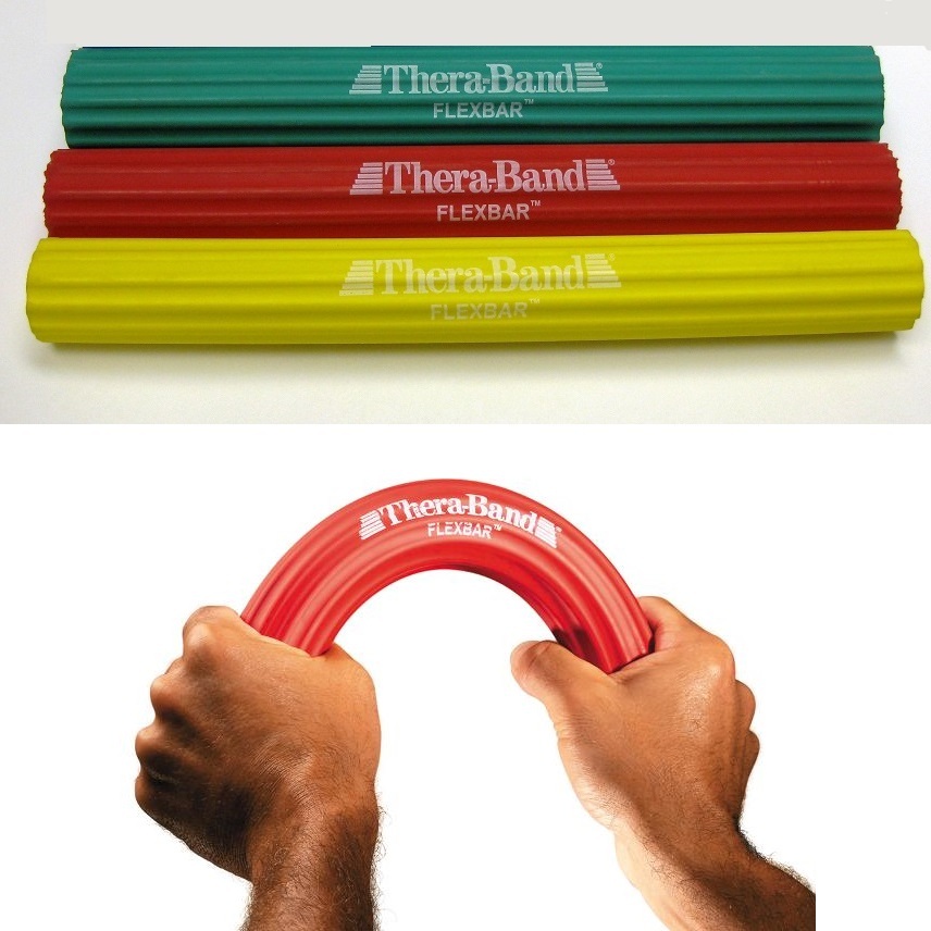 Resistance Theraband TENNIS ELBOW THERA-BAND FLEX BAR 3 SET REHAB XLT-LT-MED YRG