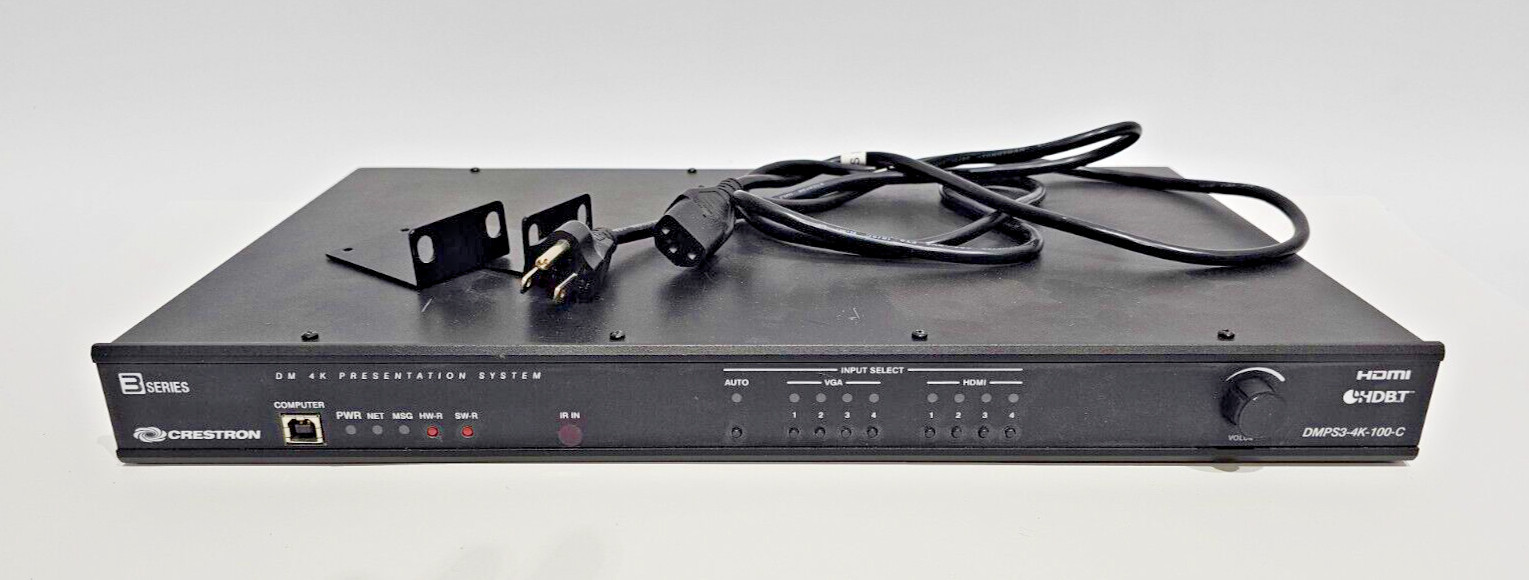 CRESTRON DMPS3-4K-100-C Presentation System w/ Rack Mount Ears