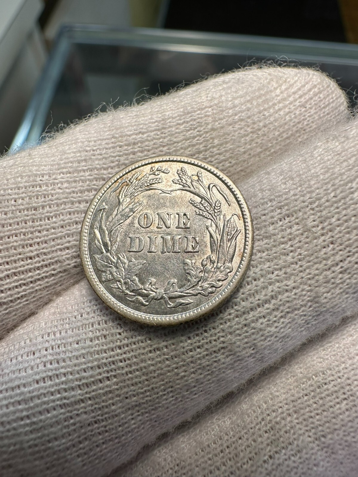 1909 Barber Dime AU