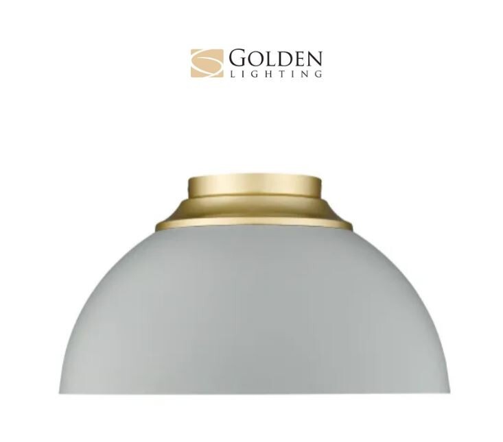Industrial Golden Lighting 6956-FM OG-MGY Zoey Flush Mount Celing Light NEW!!