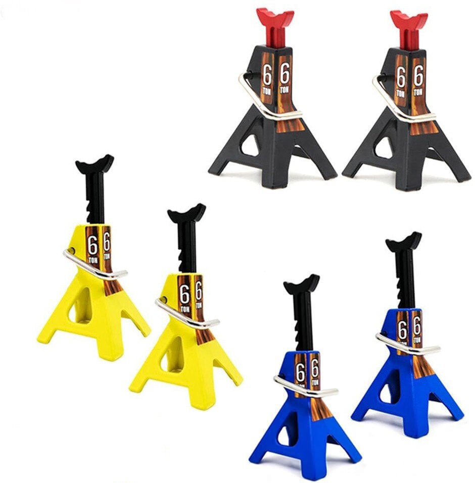 Metal 6Ton Jack Stands For 1/10 RC Car Crawler Axial TRX-4 RC4wd D90 Wraith 2pcs