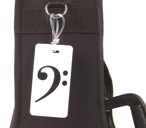 Bass Clef Case Name Tag