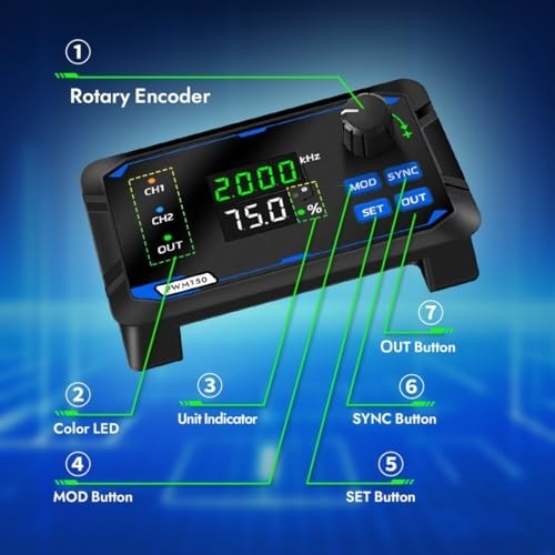 Dual-Channel Signal Generator, DC 5-24V 4-20ma Frequency Function Generator 1...