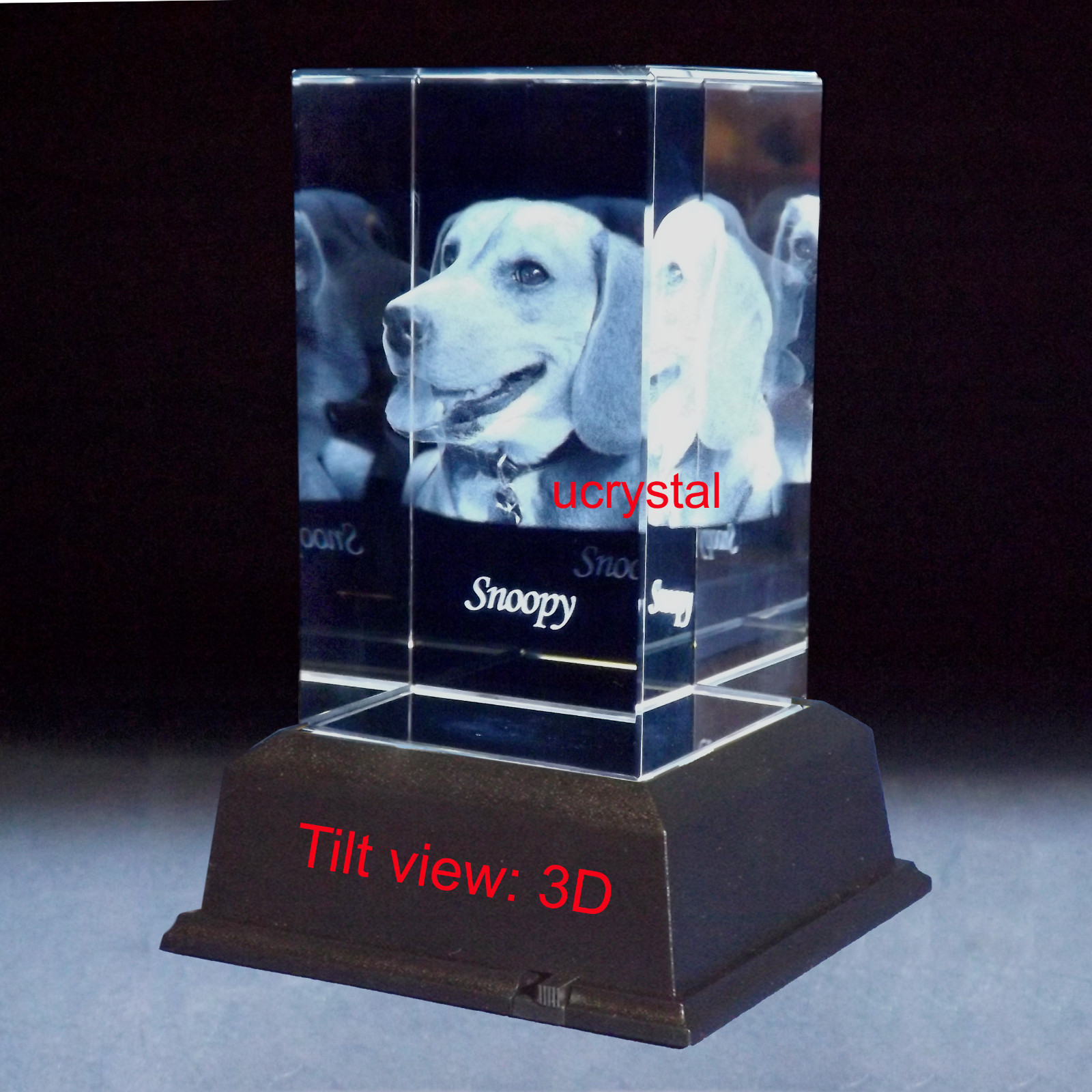Personalized 3D laser photo crystal engraving custom photo crystal picture cube