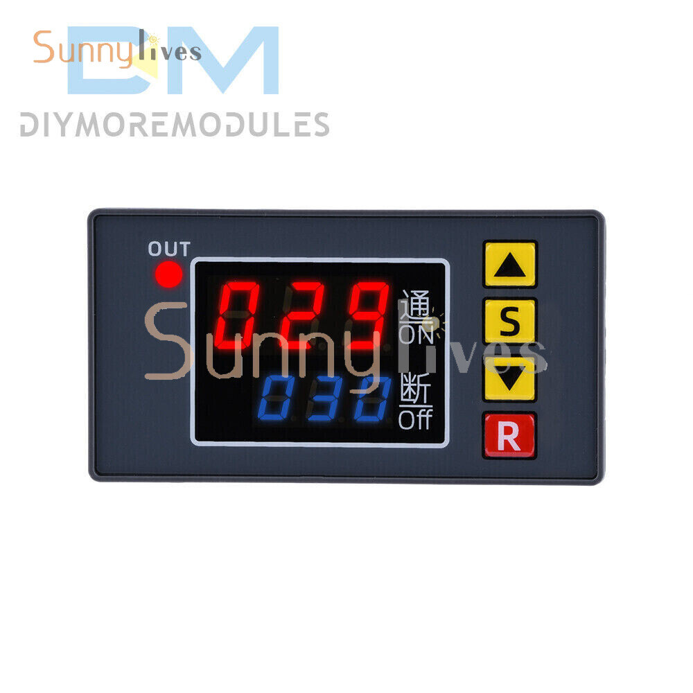 12V Automation Cycle Timer Delay Control Switch Relay Module w/ Dual LED Display