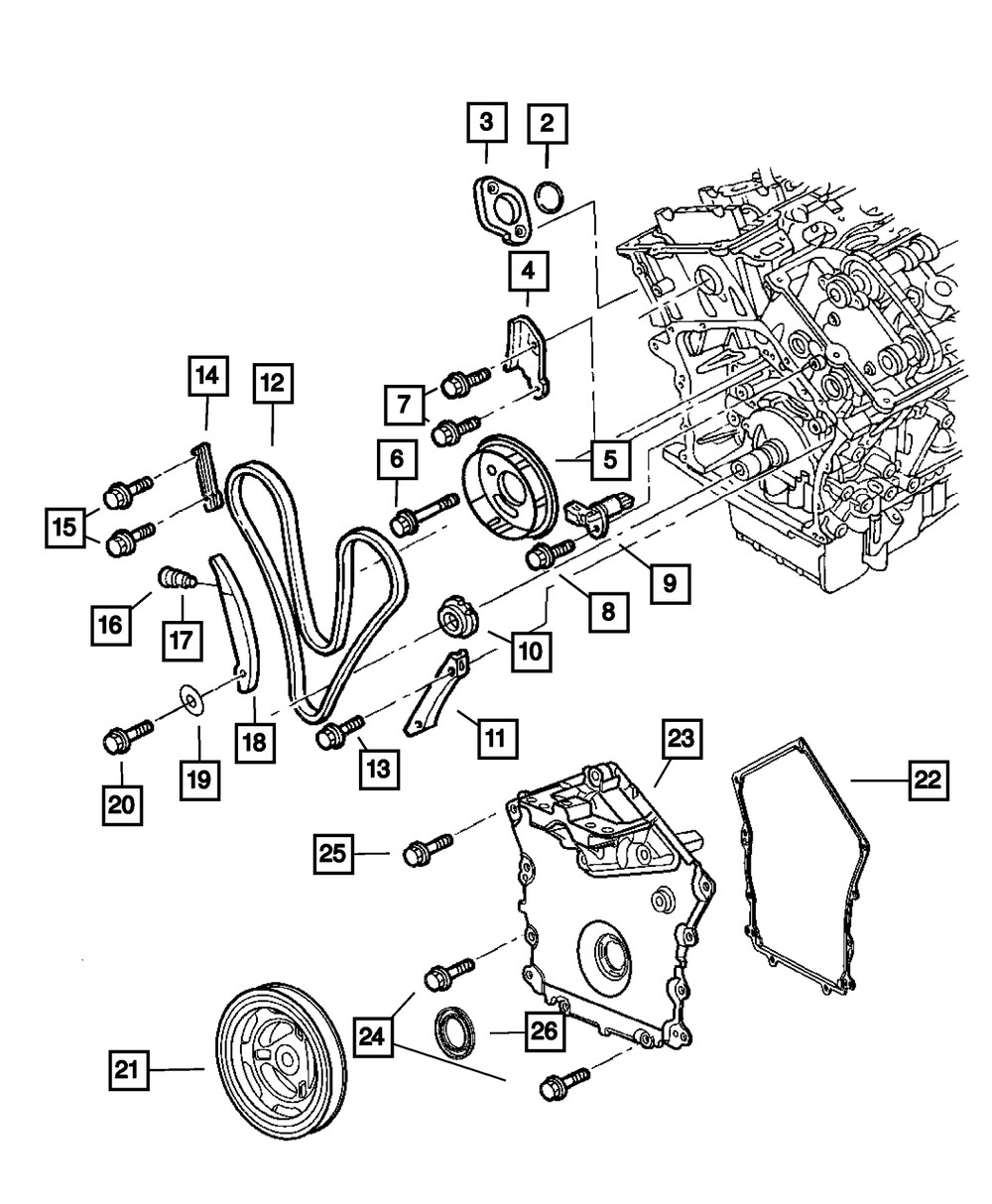 Genuine Mopar Timing Belt Cover 4792604AA