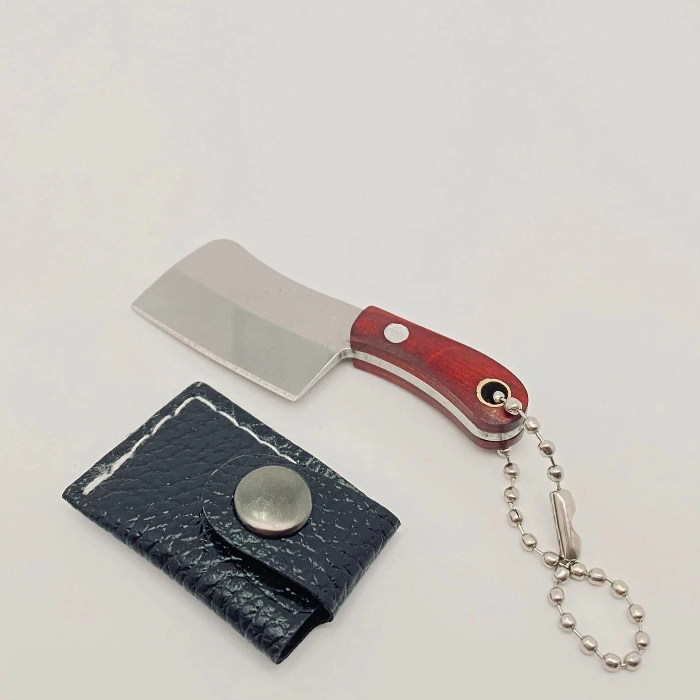 Mini Knife with Protective Sleeve and Keychain