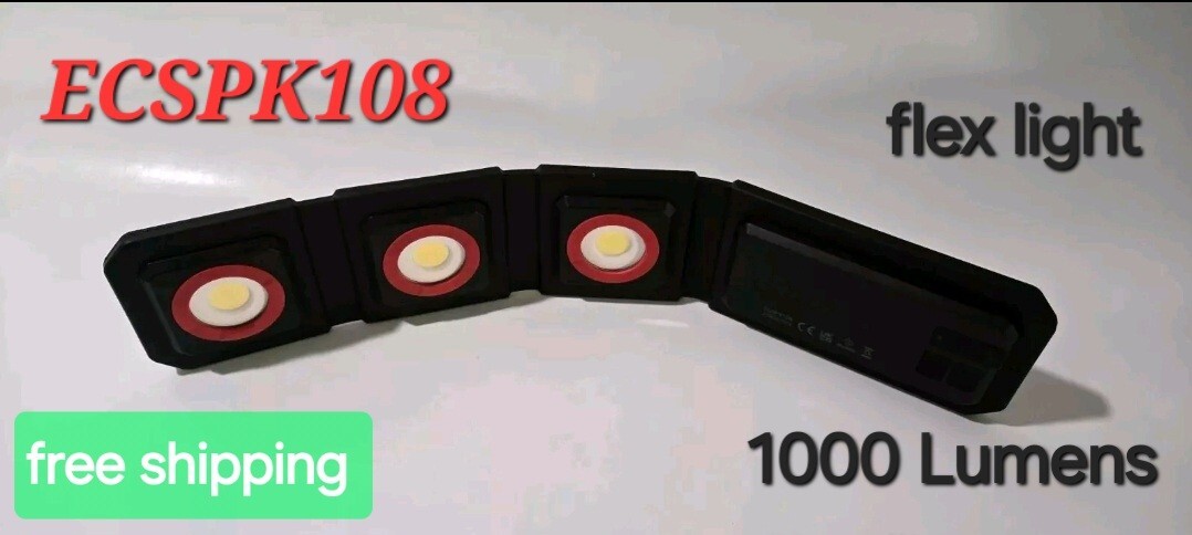 Snap On Tools 1000 Lumen Rechargeable Work Light FLEX SLIM W/MAGNET ECSPK108 NEW