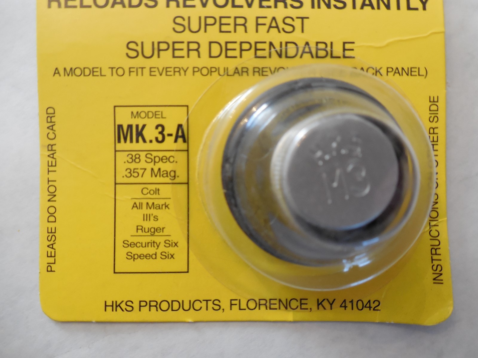 HKS Speedloader; NEW; MK.3-A; 6-Shot; 38 SPL, 357 Mag; Fast & Dependable