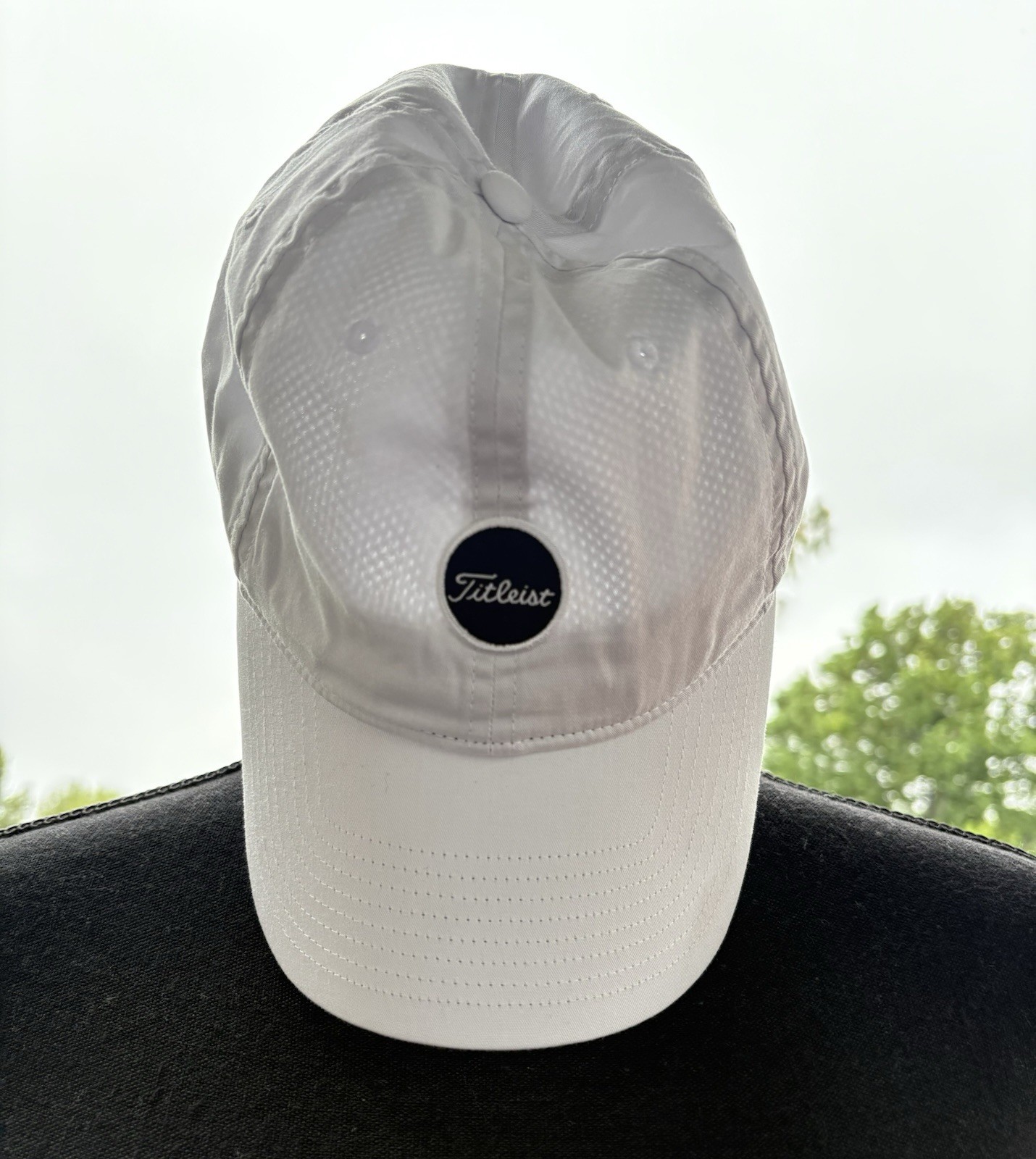 Titleist Lightweight White Golf Hat Breathable One Size Adjustable Back