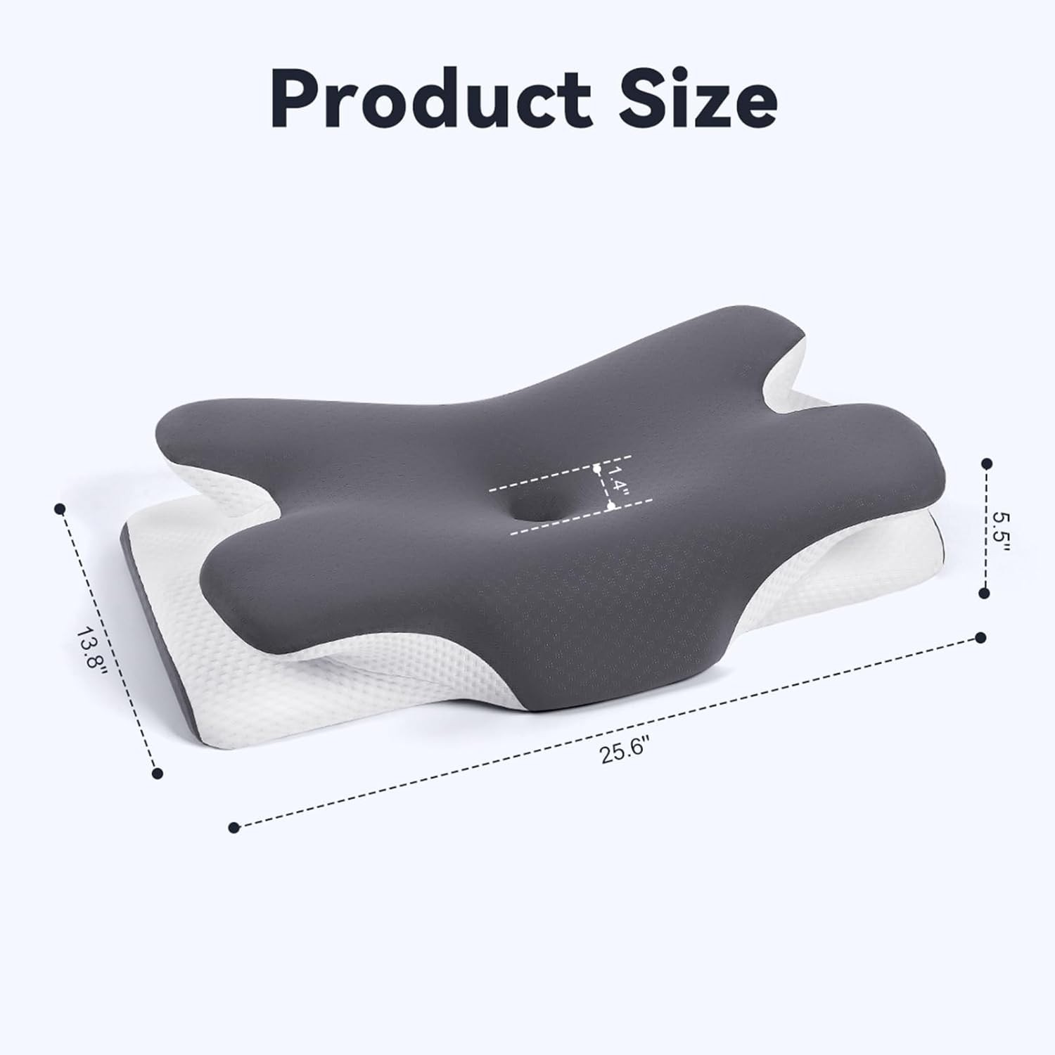 Cervical Cooling Ergonomic Pillow, Adjustable Ergonomic Memory Foam, Cervical Su