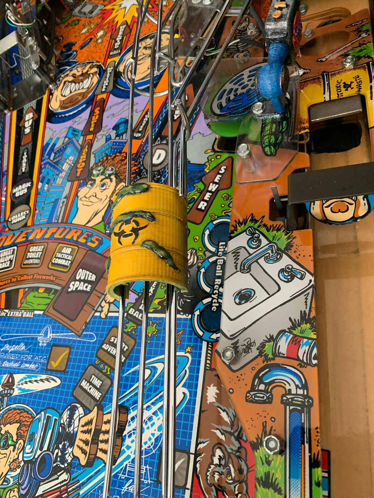 Junk Yard pinball barrel 3D mod painted