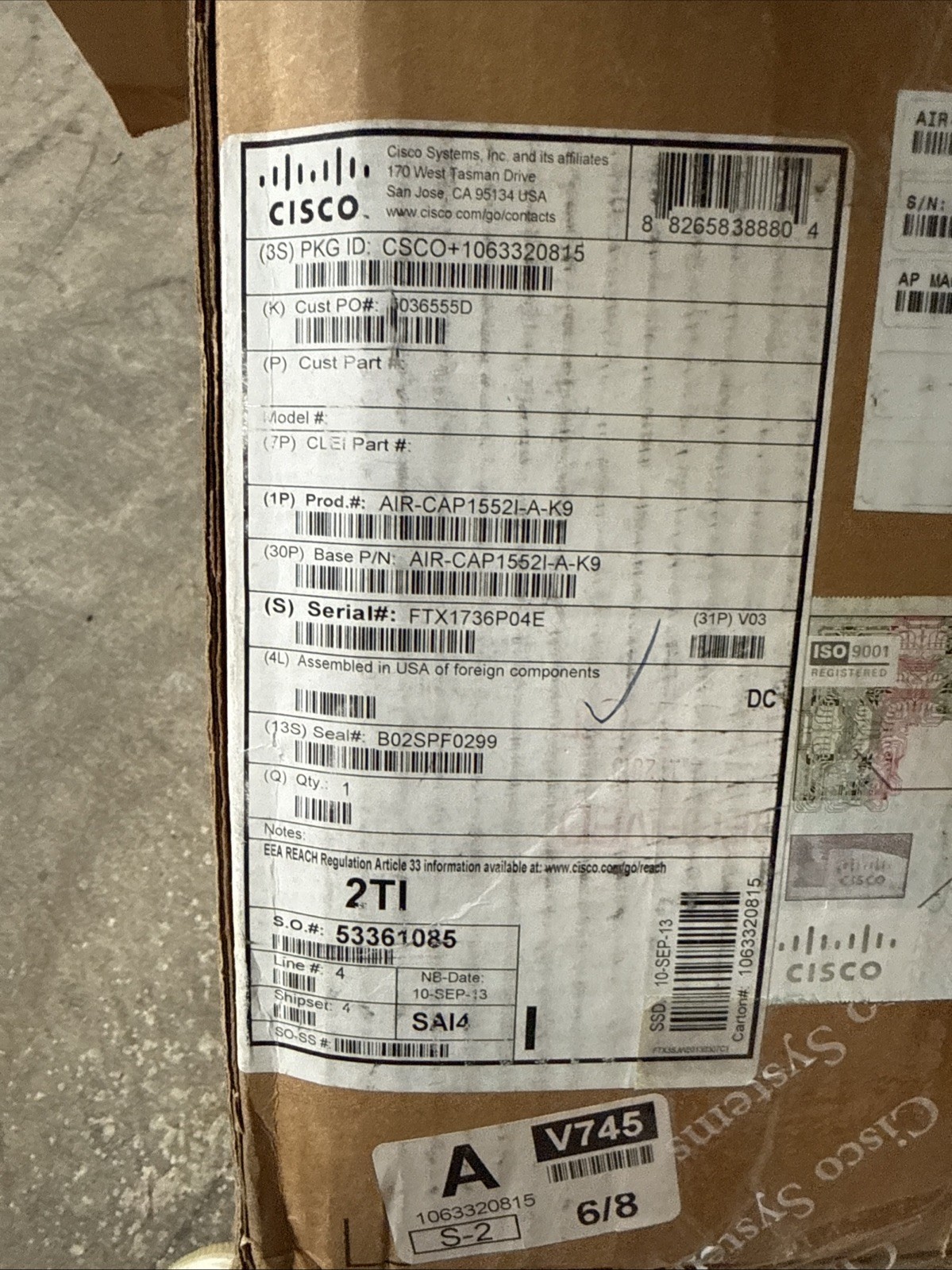 Cisco AIR-CAP1552L-A-K9 Outdoor Mesh Wireless Access Point
