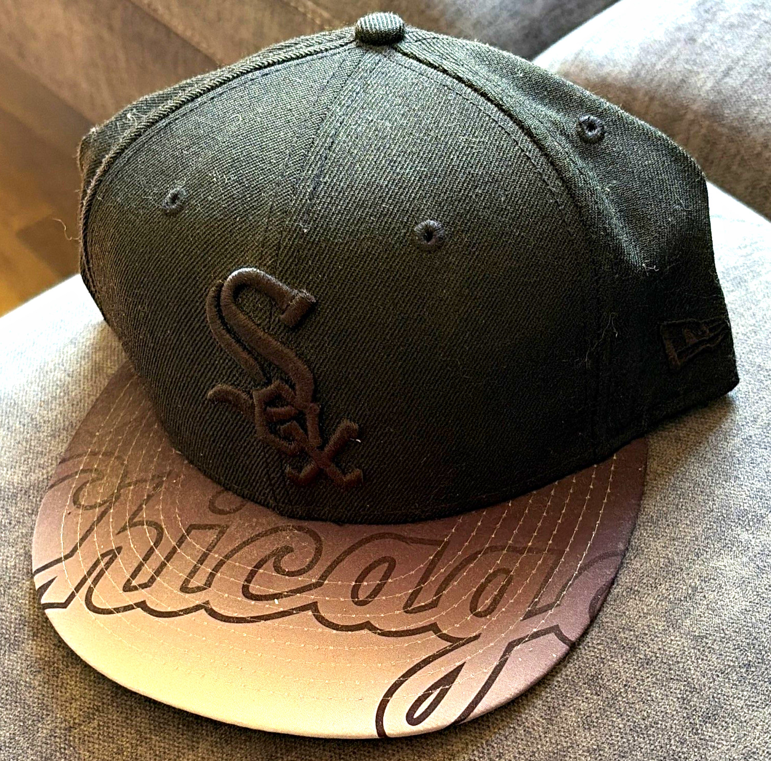 New Era 59FIFTY Chicago White Sox Fitted Cap Hat Black Size 7 5/8 (60.6 cm)