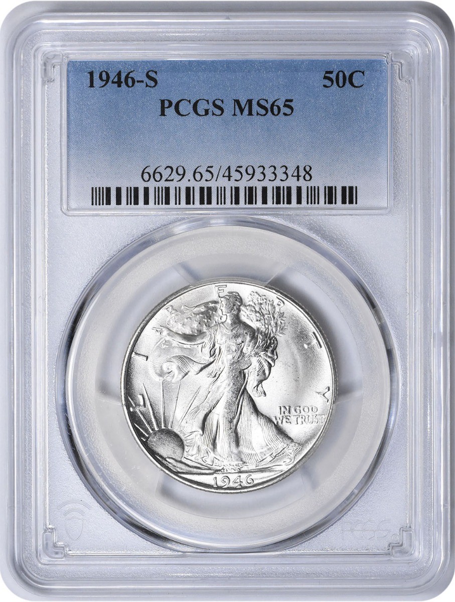 1946-S Walking Liberty Silver Half Dollar MS65 PCGS