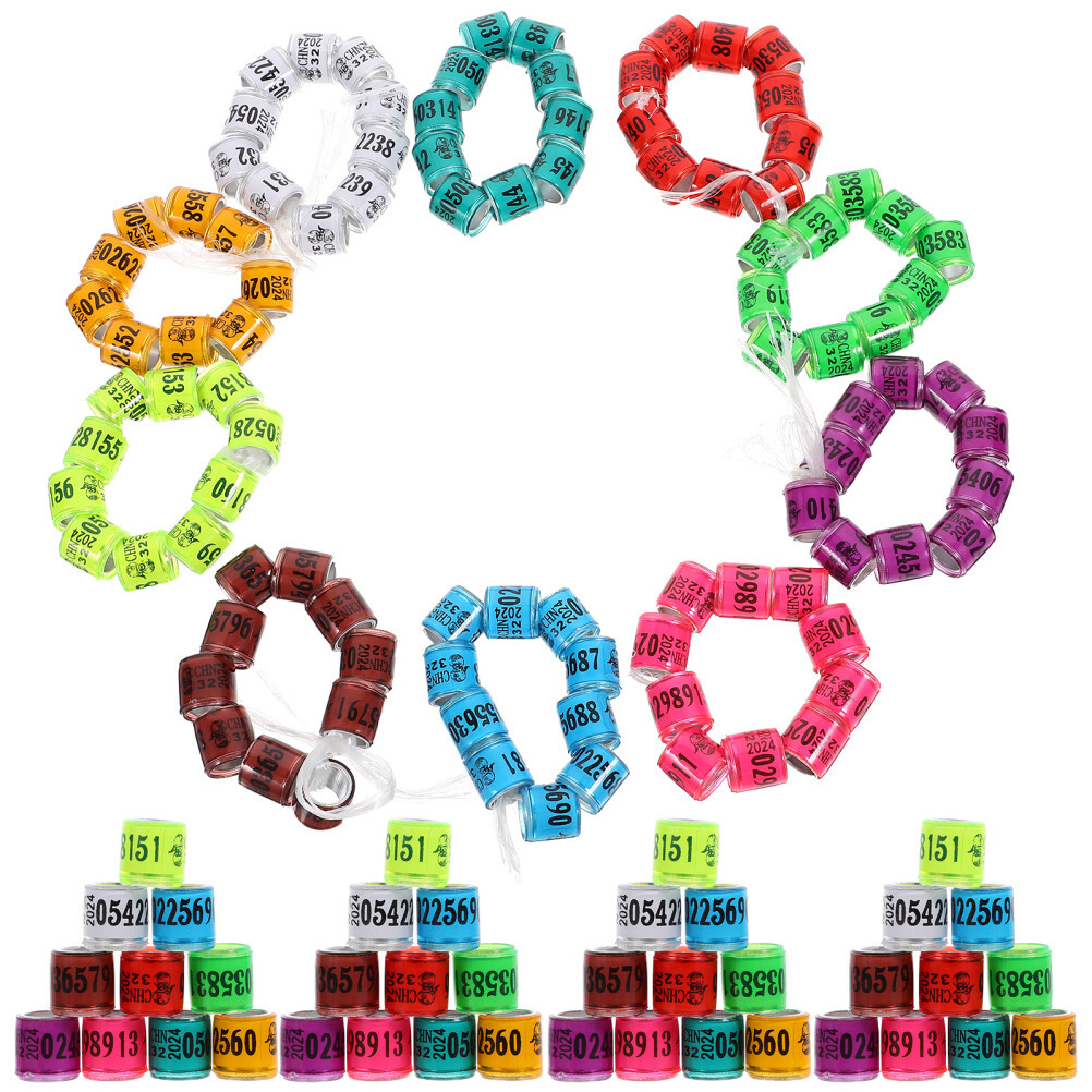 100Pcs Bird Helpful Small Chicken Leg Bands Pigeon Rings for Bird Pigeon Poultry