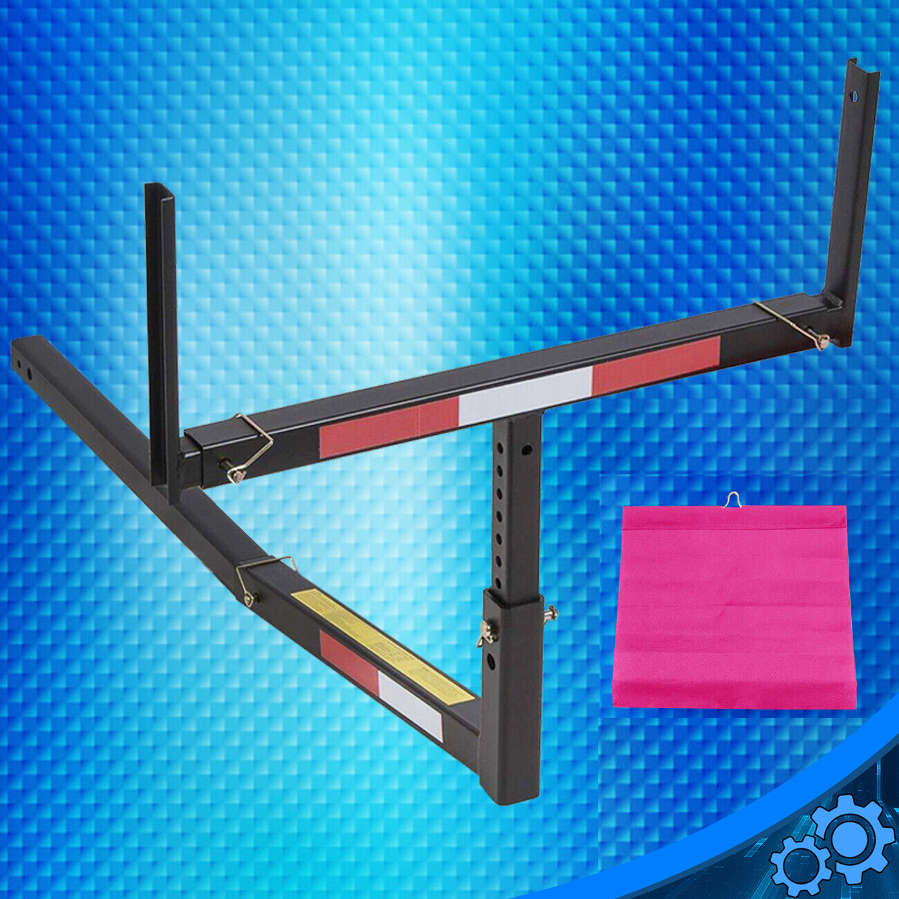 750LBS Pickup Truck Bed Kayak Hitch Extender Mount Rack SUV Canoe W/Flag 75"