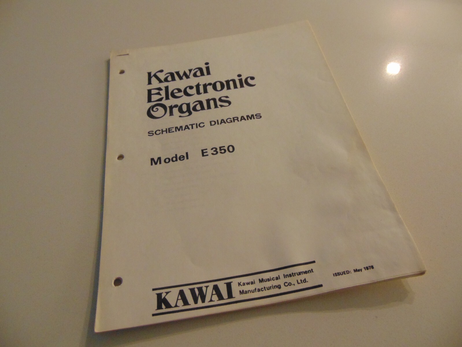 Kawai Organ E-350 Schematics Diagrams Service Repair Manual