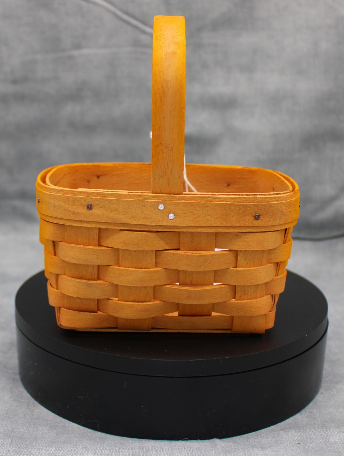 Longaberger 2001 Small Handwoven Basket with Fixed Handle – Classic Collectible