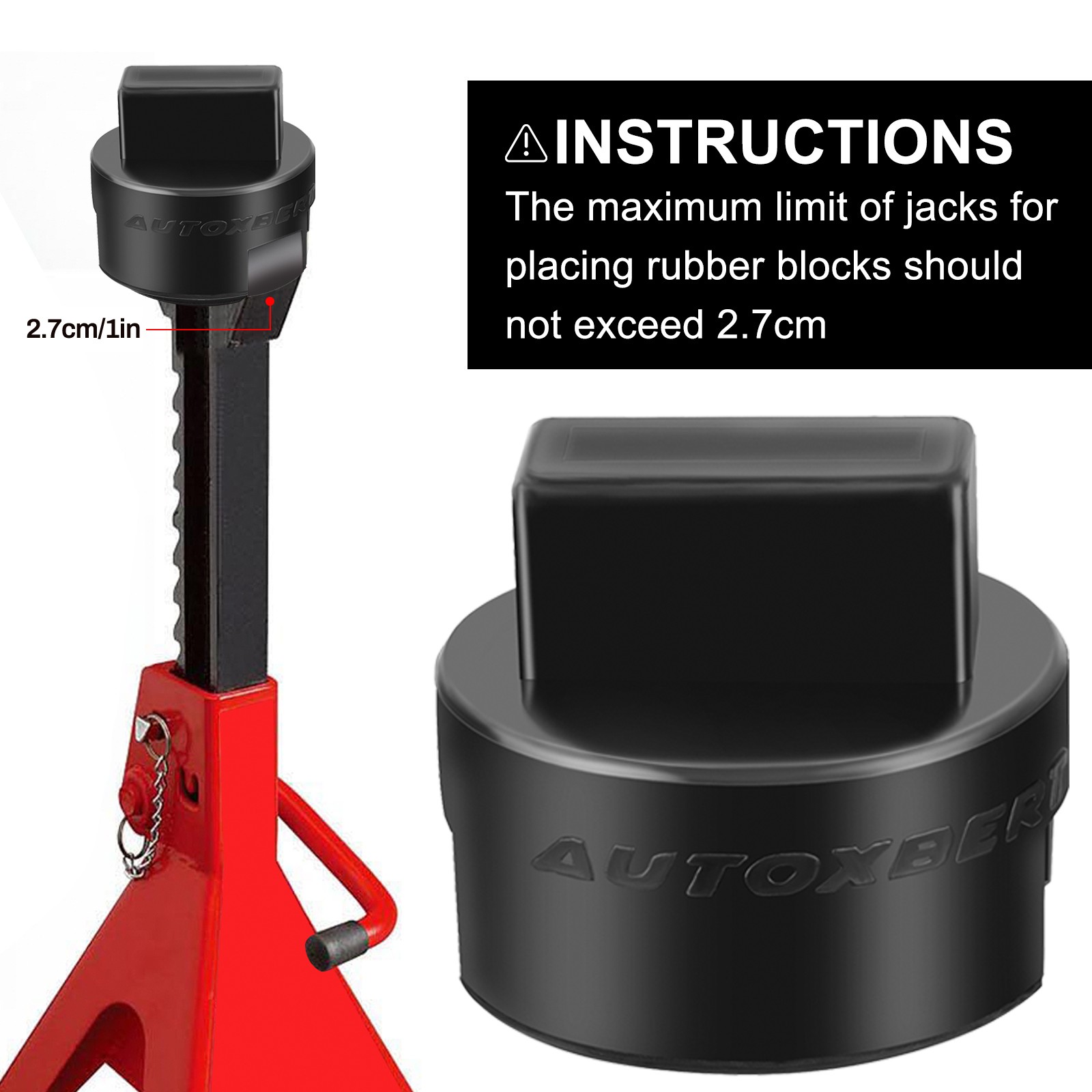 2PCS Rubber Floor Jacking Point Jack Pad Frame Stand Adapter For Mercedes Benz