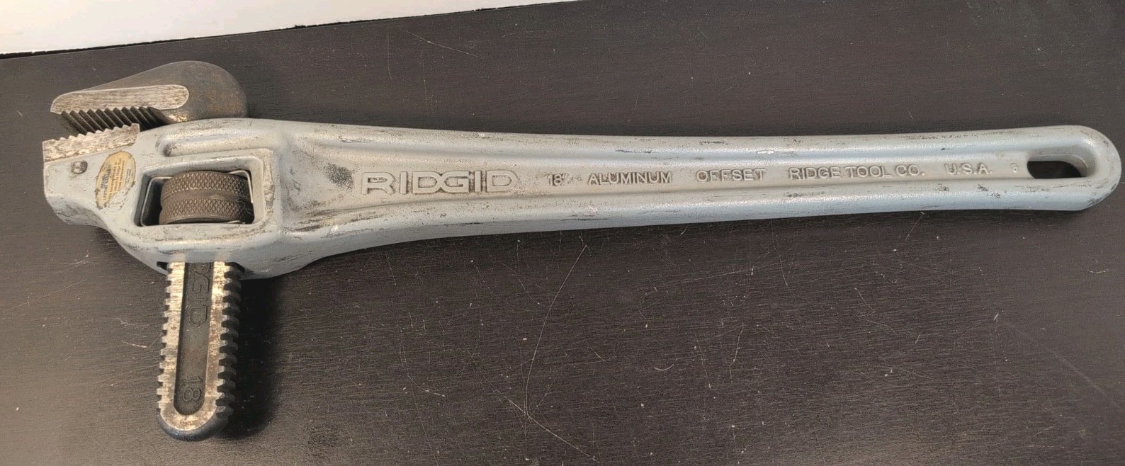 Ridgid 18-Inch Aluminum Offset Pipe Plumbing Adjustable Wrench 31125