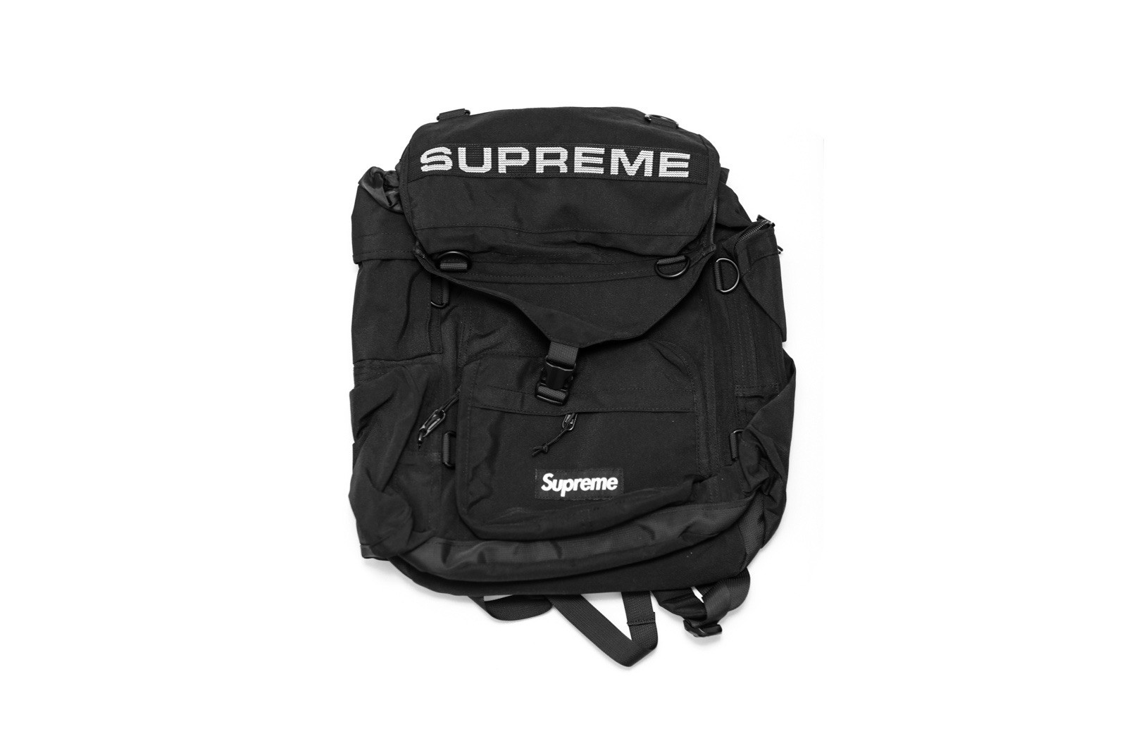 Supreme Military Field Backpack Black Box Logo SS23