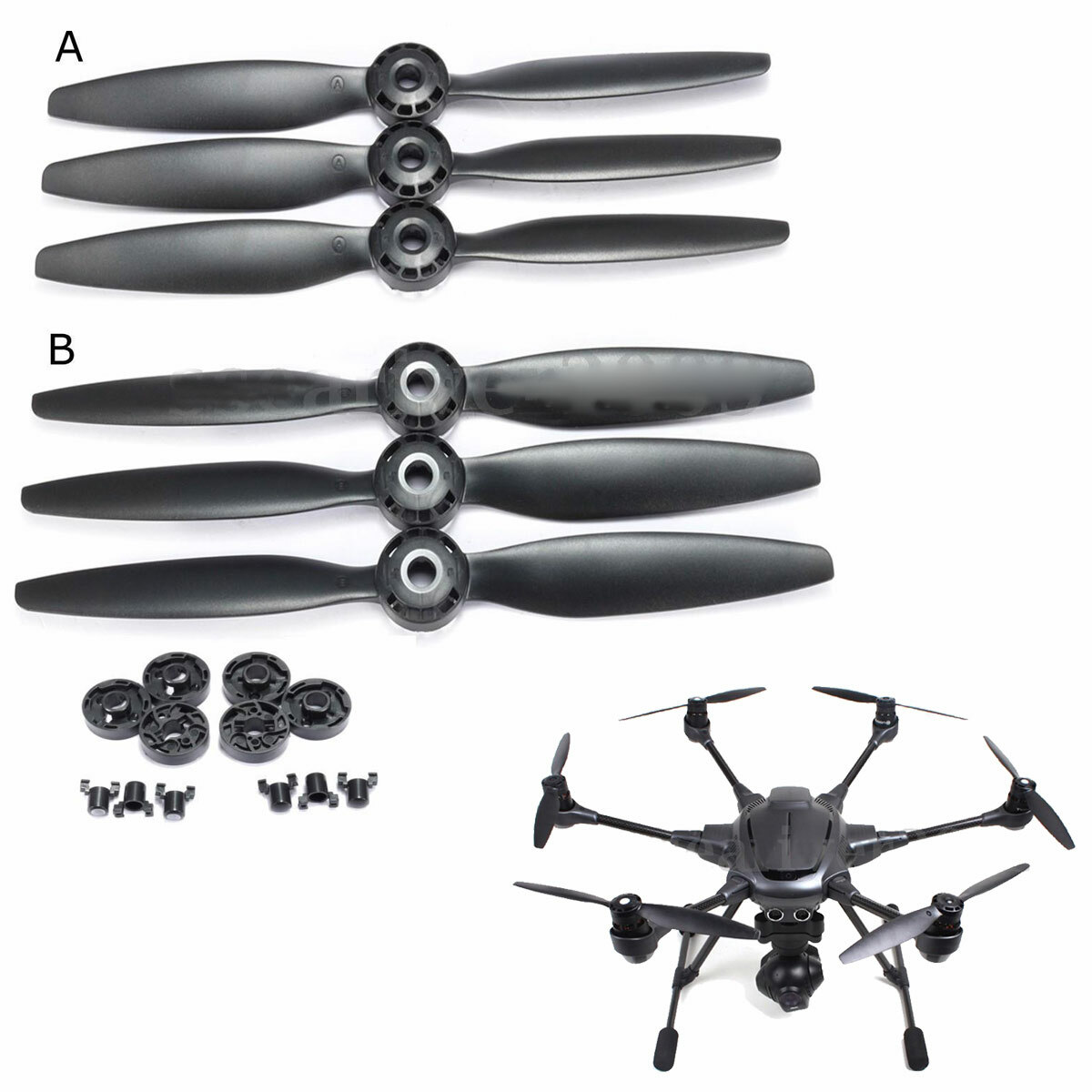 6Pack Black Propeller A/B Blades Props CWX3 CCWX3 For Yuneec Typhoon H 480
