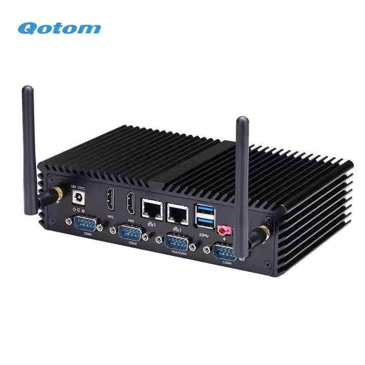 Qotom Q305P Mini Desktop PC 3205u 4GB 32GB COM Fanless Office/Home/Bank/Hotel