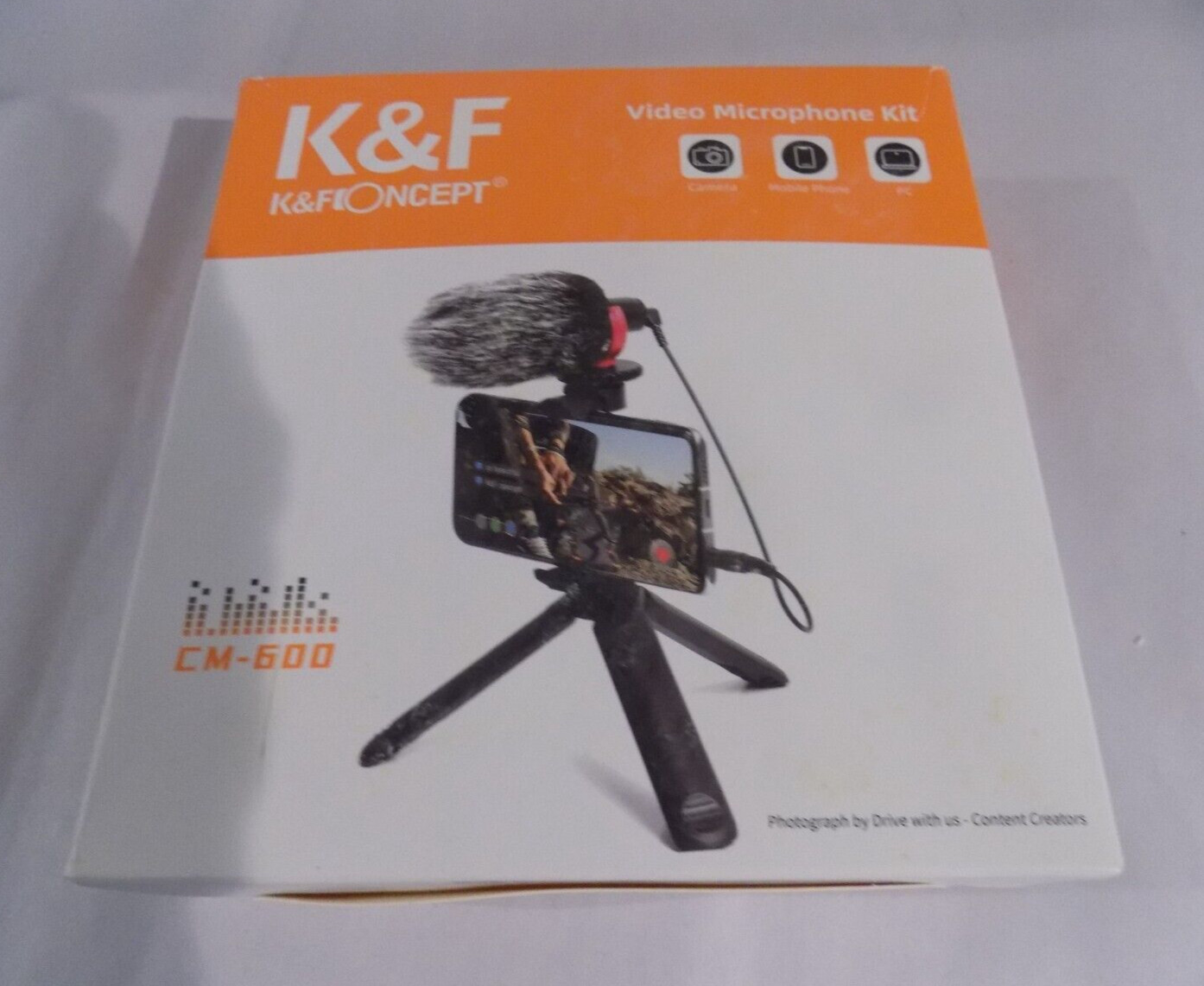 K & F Concept Video Microphone Kit CM-600 New Open Box