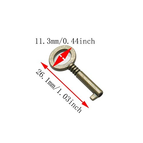 6pcs Retro Mini Lock Replacement Key, Suitable for Universal Keys Such As Mini