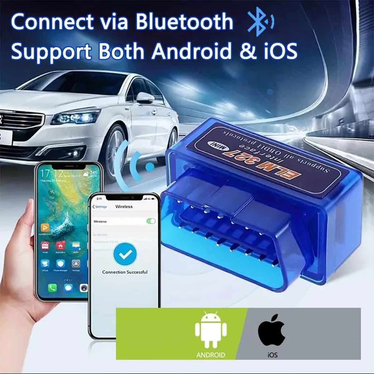 ELM327 Torque Pro Bluetooth OBD2 OBDII Adapter Car Bluetooth Scanner Code Reader