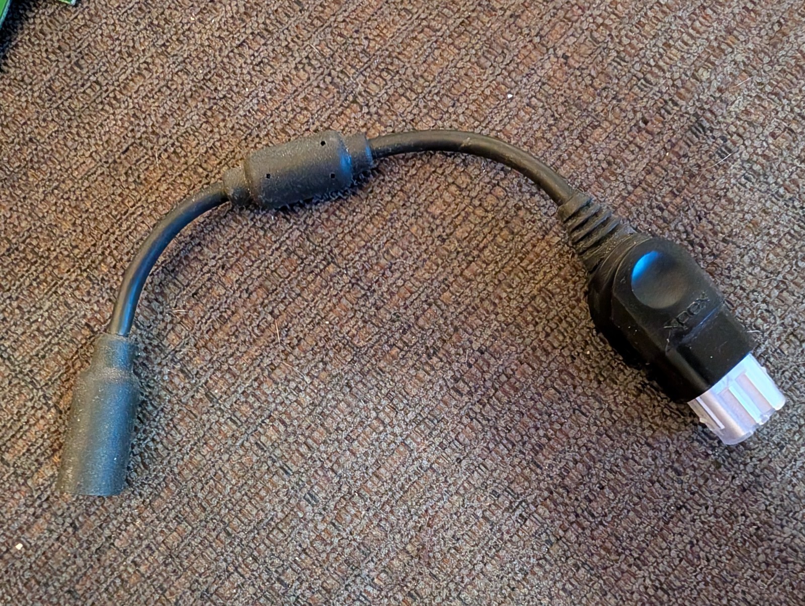Genuine Microsoft XBOX Wired Game Gamepad Joypad Breakaway Black Cable Adapter