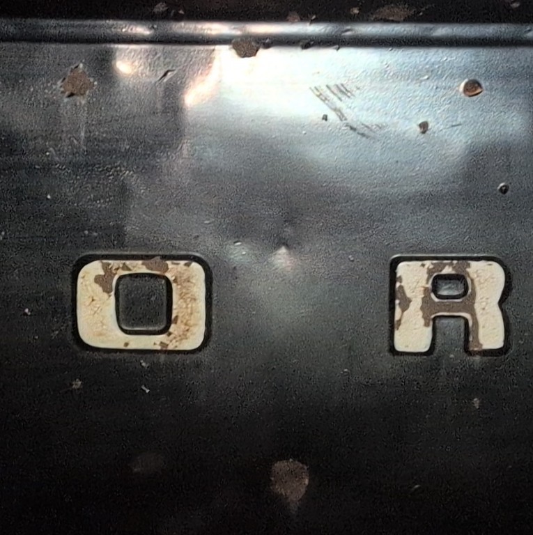 Vintage ford tailgate 1968 crafted into a extra large bench.