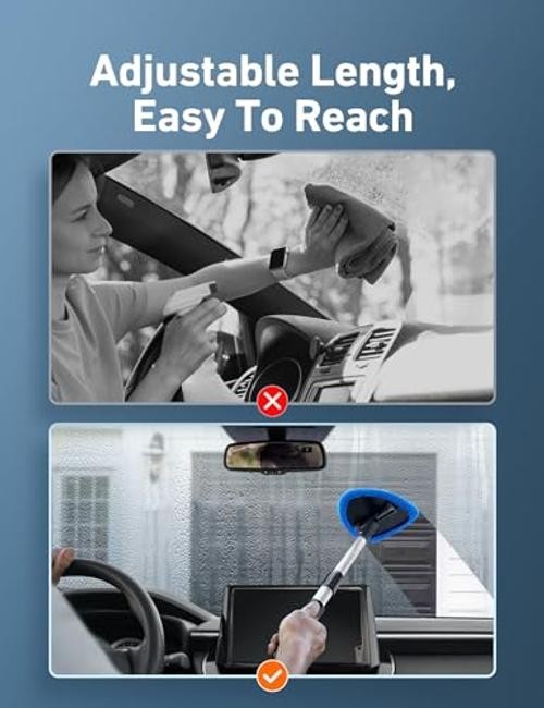 2" Extra-Long Windshield Cleaner Tool, Car Interior Detailing 21 in 1 Blue