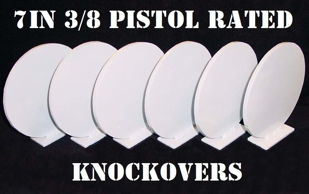 Steel Shooting Targets - 7 Inch Round Knockovers - NRA Action Pistol Plates
