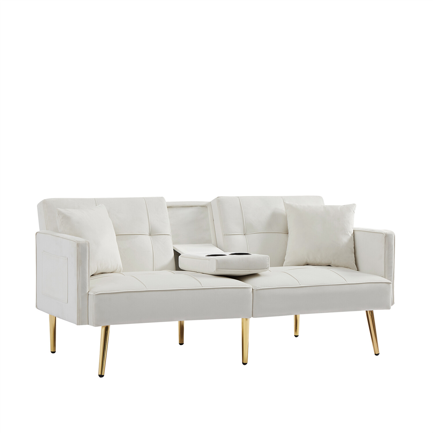 Convertible Sofa Bed Loveseat Couch Folding Sofa Bed Cream White/Pink/Grey/Black