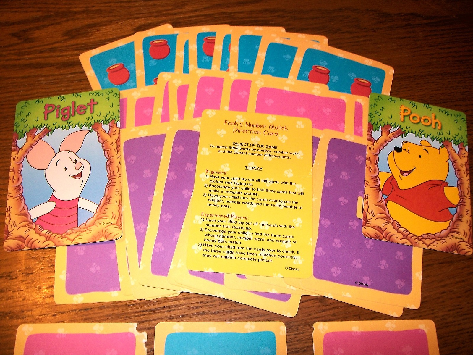 Disney I Can Learn with Pooh Early Skills Pooh's Number Match Card Game Num:0-10