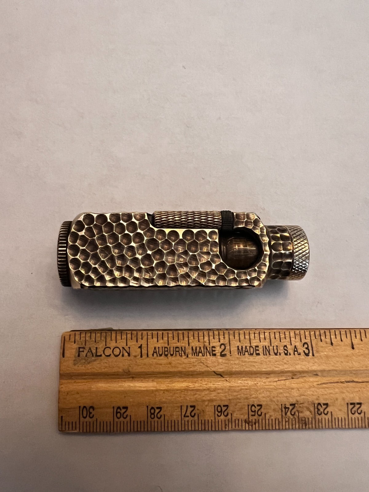 Heavy-Duty Trench Shaped Brass Lighter Vintage Flamidor Flambeau(Ships From USA)