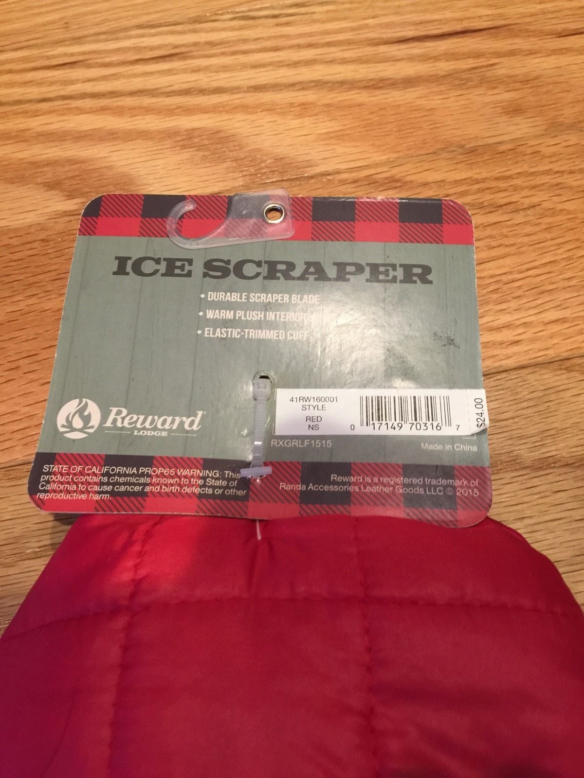 Ice Scraper Mitten-BNWT-Blue-Lined Interior-Reward Lodge-NECESSARY ITEM!!