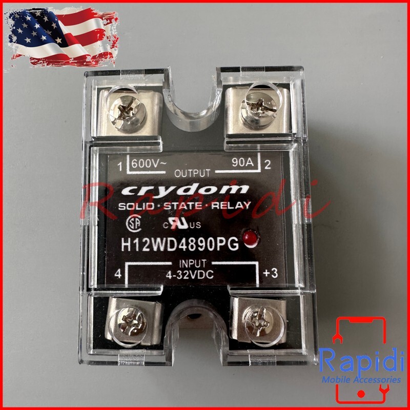 New For Crydom H12WD4890PG Module Solid State Relay 4-32VDC 90A Load 600VDC
