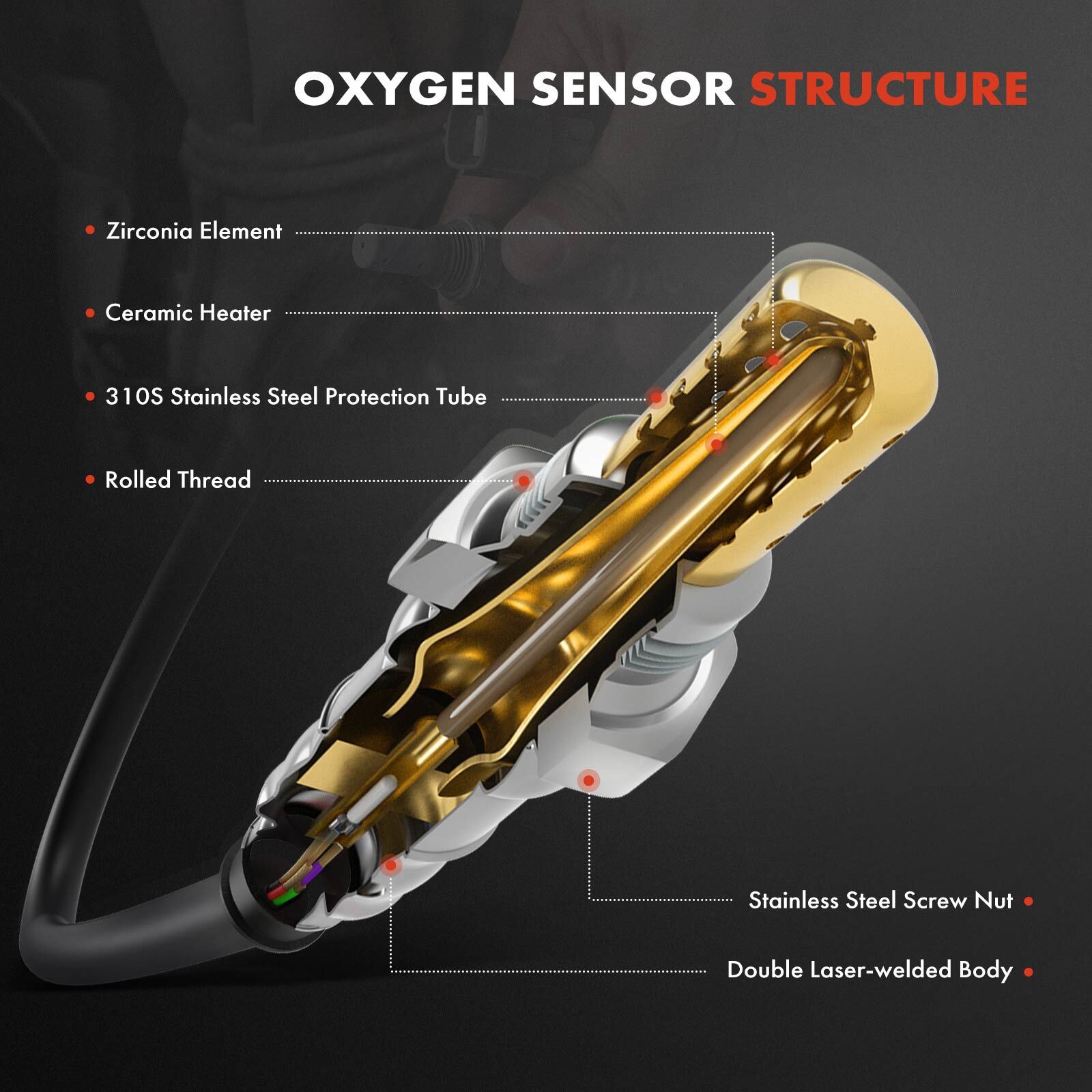 2x Upstream & Downstream O2 Oxygen Sensor for Suzuki Grand Vitara 09-13 SX4 2007