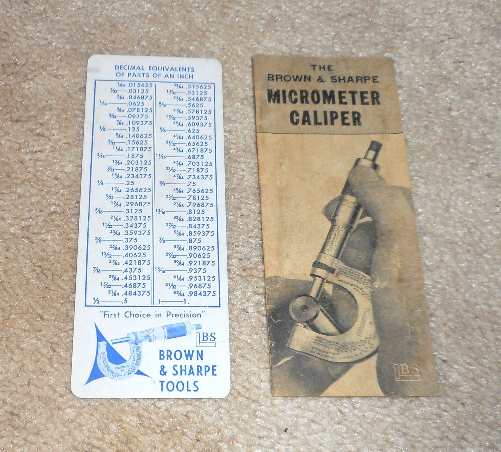 Antique Browne & Sharpe 12 Micrometer Caliper Tool w/ Case As Is