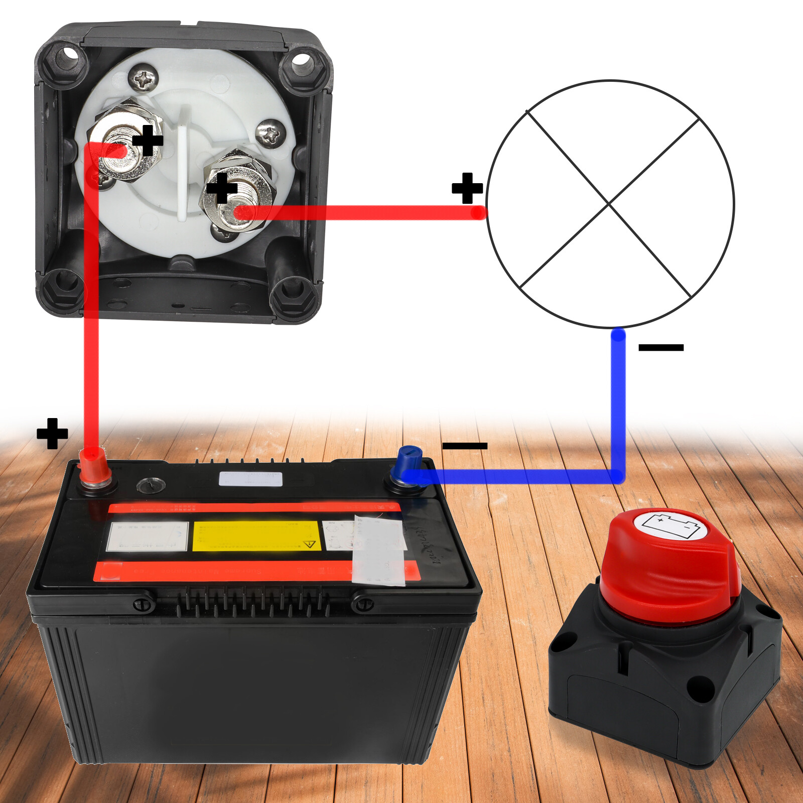 Master Battery Disconnect Switch 2 Post SPST Kill Cut-Off Nascar Marine ATV 12V