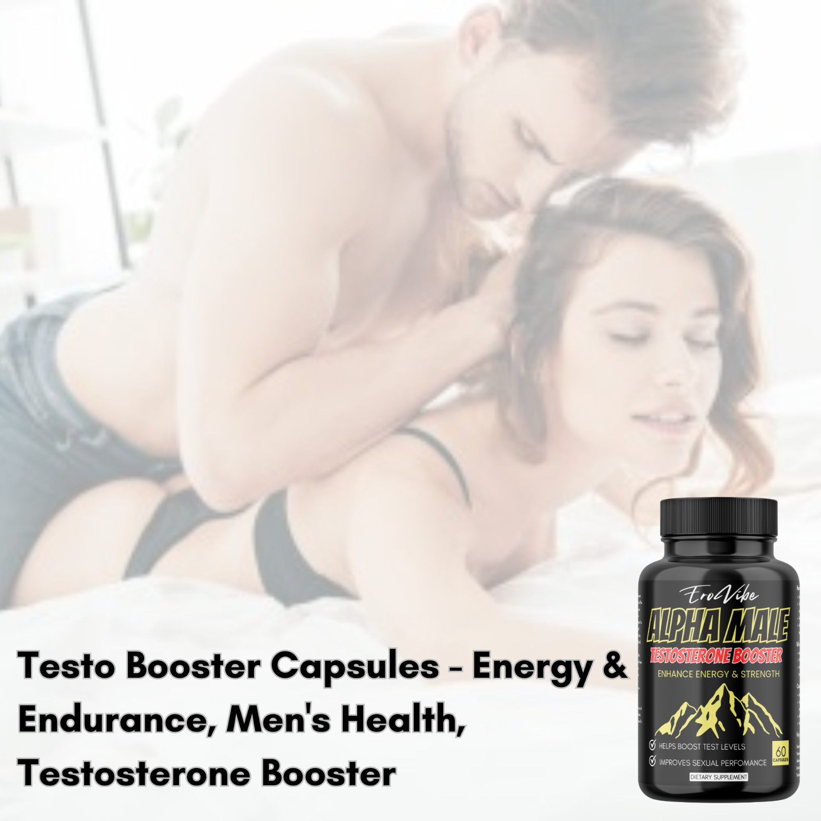 NEW . 60 Powerful Capsules. Penis-enlarger New XXXL Gain 12+ Inches Growth