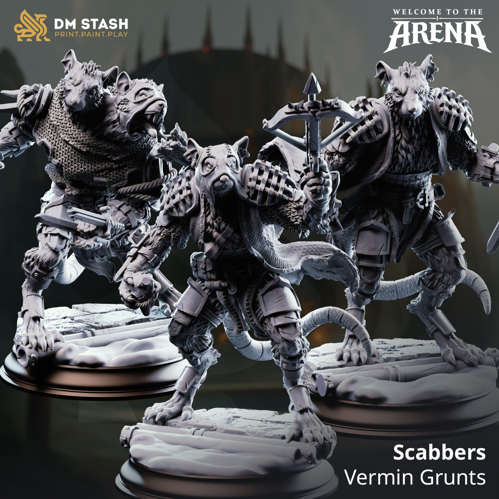Dungeons & Dragons Scabbers Ratfolk Monsters Miniatures - DnD RPG Wargames