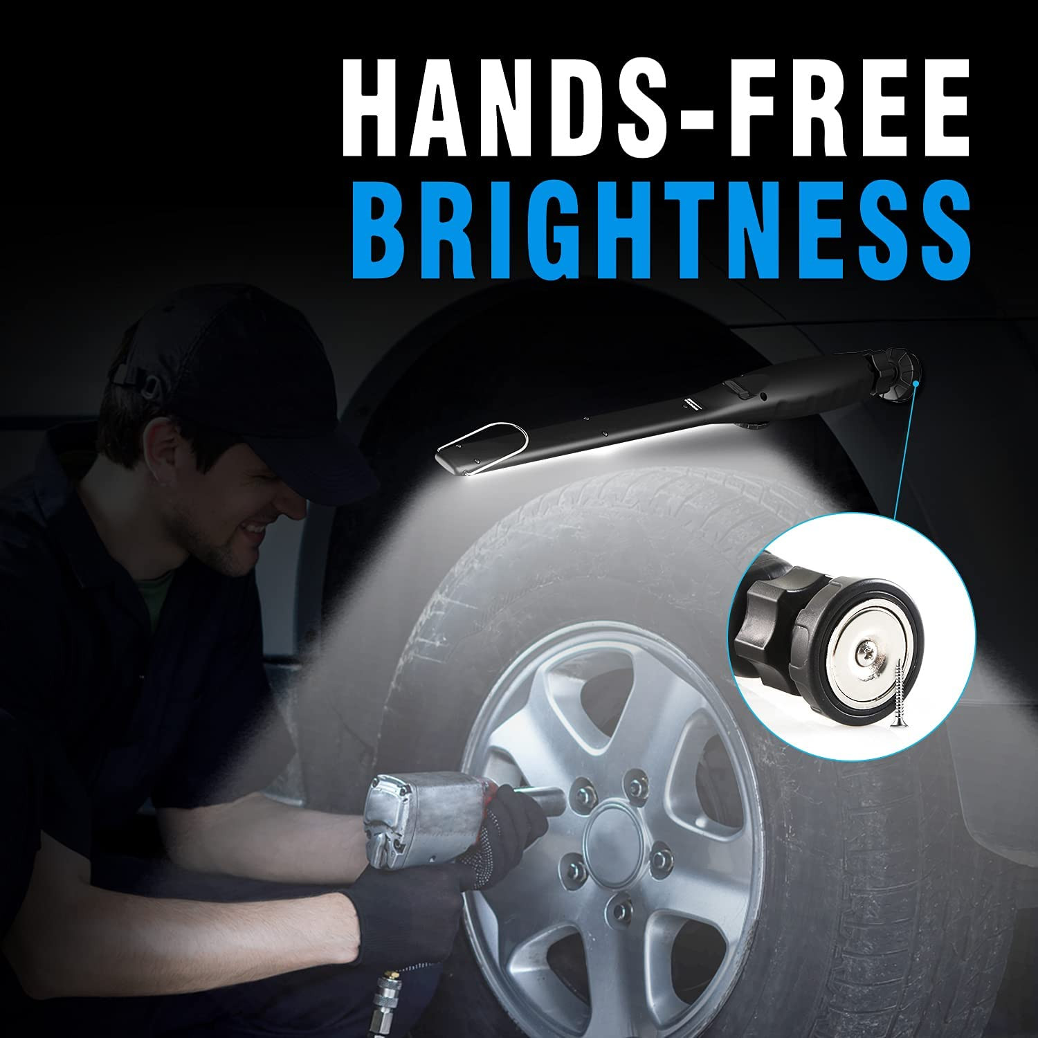 Dr. Prepare LED Work Light, 700 Lumens Rechargeable Work Lights, Cordless Portab